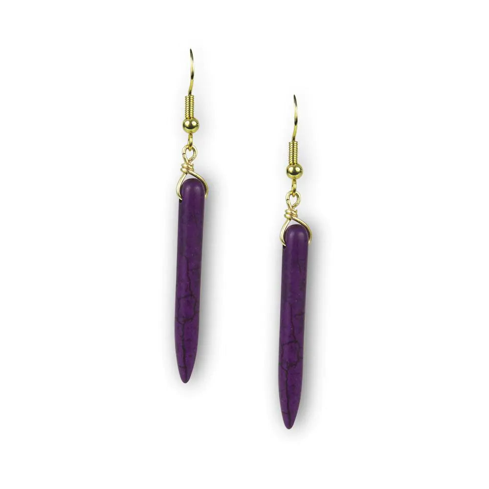 Pin-Down Earrings -Plum