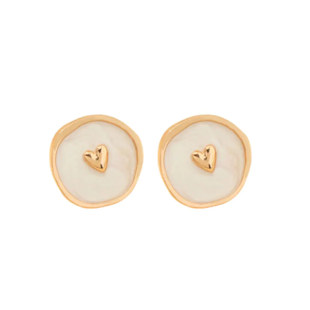 Astral Earrings White (14k pure gold)