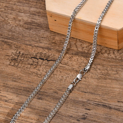 Silver Traditional Weave pattern Neck chain