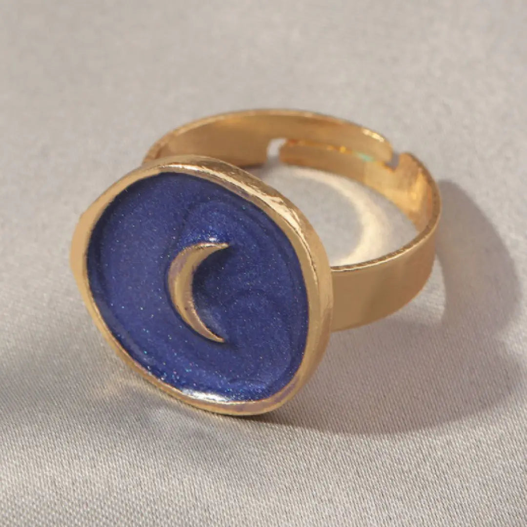 Astral Ring Blue (14k pure Vietnamese Gold)